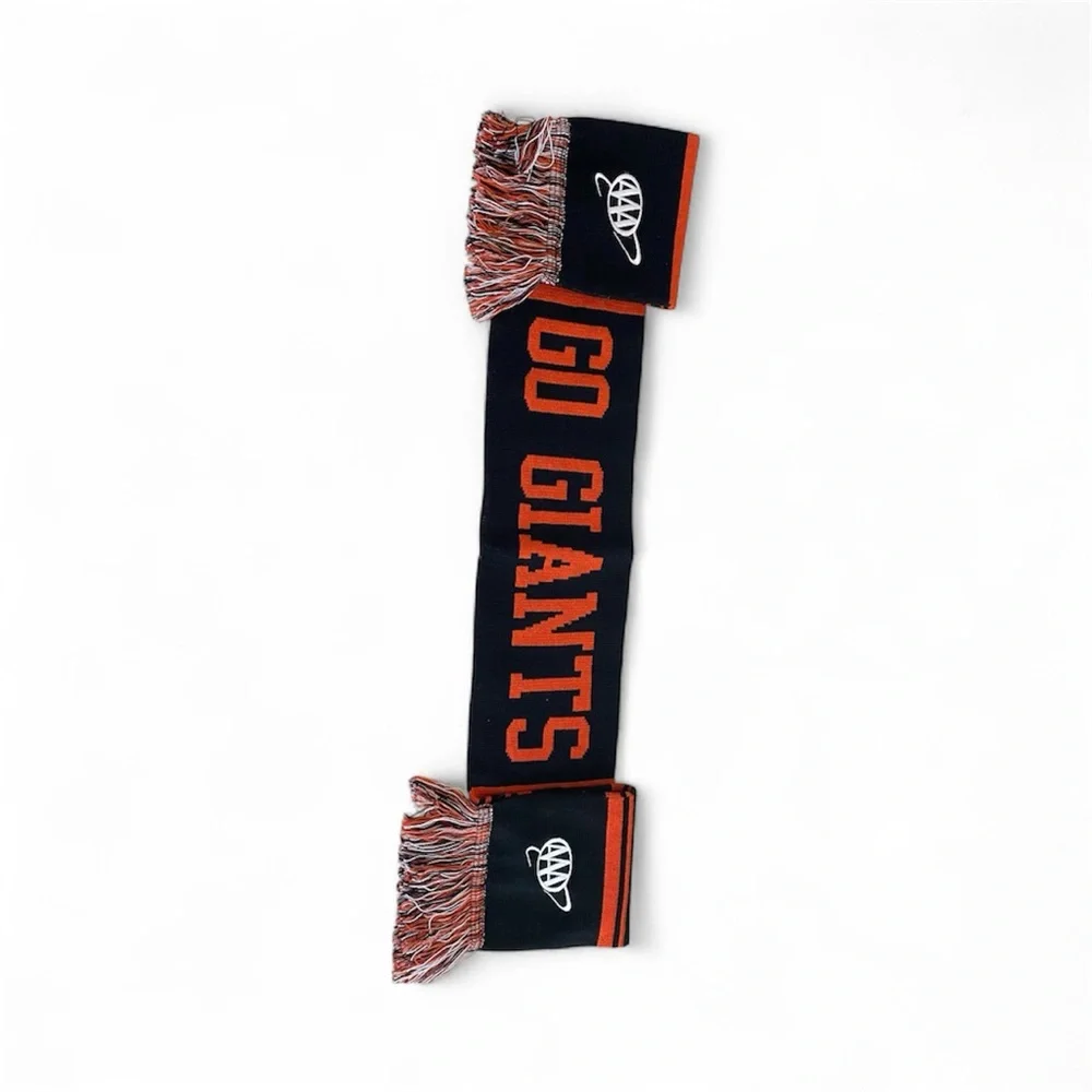 SF San Francisco Giants Black and Orange Scarf with SFPD Law enforcement Logo